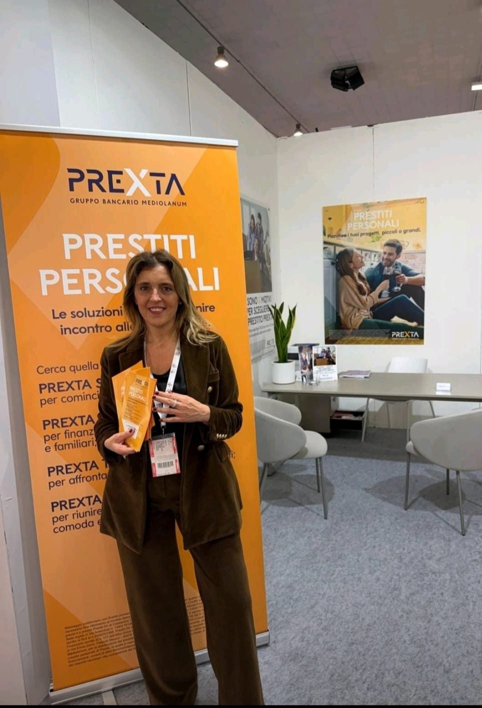 Cassandra Trentadue allo stand Prexta dedicato ai prestiti personali